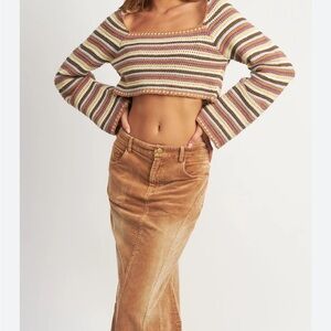 Emory Park Multicolor Striped Knit Top